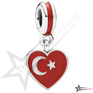 Turkish Flag Charm - Genuine 925 Sterling Silver - Perfect Gift