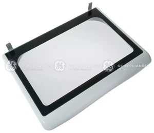 NEW OEM GE WASHER GLASS FRAME LID TL WASHER WHITE Part # WH10X35297 - Picture 1 of 4