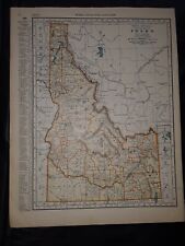 Vintage 1936 Atlas Gazetteer Map of Georgia or Idaho Original 11inx14in