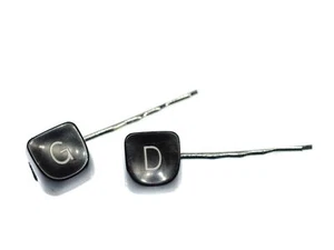 2x Hair Clip Initial Miniblings Hair Accessories Typewriter Letter AB - Picture 1 of 3