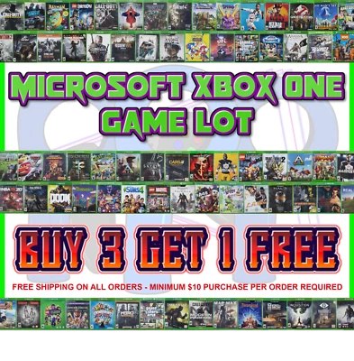 Xbox One Game Lot | Buy 3 Get 1 Free | Free Ship $25+ | Resurfaced - Image 1 of 3