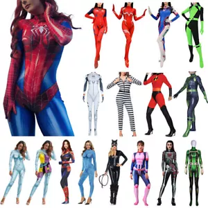 Sexy Bodysuit Jumpsuit Body Karneval Fasching Kostüm Erwachsene Frauen Kleidung - Bild 1 von 33