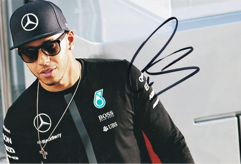 Lewis Hamilton 7X F1 WORLD CHAMPION MERCEDES signed 10x15 photo - Image 1 of 1
