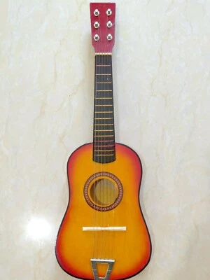 Acoustic Guitar Wood Beginner Small Toy Gift Learning Music Instrument Kid Color - Image 1 of 2