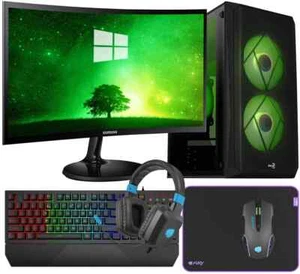 GAMING COMPUTER i5 7500 RTX-3050 32GB SSD 1TB SSD WINDOWS 11 + MONITOR 24 - Bild 1 von 4