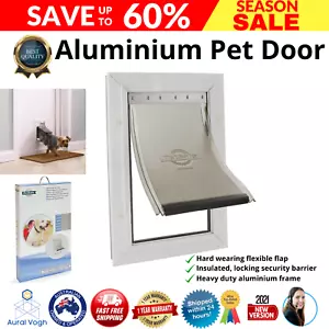 Staywell Petsafe Heavy Duty Aluminium Pet Dog Cat Door Sizes S/M/L/XL White - Picture 1 of 12