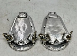 Par de ventanas antiguas de ojo de buey de aluminio de barco antiguo de monta... - Imagen 1 de 11