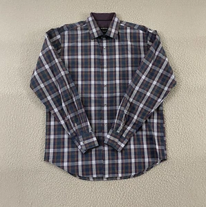 Camisa de Vestir Bugatchi Para Hombres Mediana Calce Clásico Multicolor Camisa a Cuadros Abotonada - Imagen 1 de 9