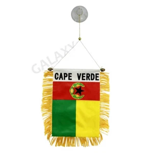 Mini banner Capo Verde / mini bandiera finestra auto Capo Verde doppia faccia - Foto 1 di 1