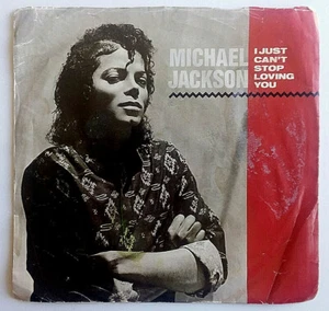 MICHAEL JACKSON - I Just Can't Stop Loving You Vinyl 45rpm 1982 PICTURE SLEEVE - Imagen 1 de 4