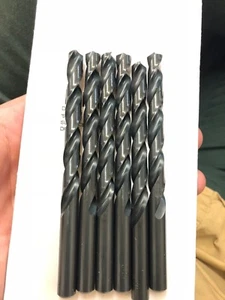 6x D/ANS ""S"" HSS brocas de óxido negro tratadas en superficie taladro longitud de trabajo - Imagen 1 de 2