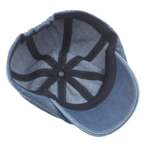 Flache Kappe Damen Denim achteckig Zeitungsjunge Cabbie Maler Baskenmütze japanisch retro - Bild 1 von 14