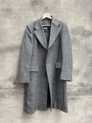 Vintage Huracan Grey Tweed Overcoat Chest: 22in - Image 1 of 4
