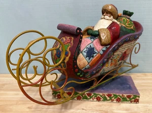 Jim Shore Heartwood Creek 2004 "Delivering Joy" Weihnachtsmann & Schlitten - Bild 1 von 14