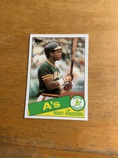 1985 Topps Rickey Henderson Baseball Card-#115