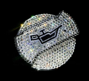 AUSTRIAN CRYSTAL Oil Cap Car Bling Engine Bay Billet ECS Bedazzled Universal - Bild 1 von 3
