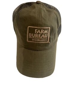 Berretto regolabile vintage North Carolina Farm Bureau verde militare rete posteriore - Foto 1 di 6