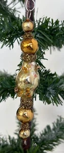 Alter wunderschöner Weihnachtsschmuck Perlen Gold 5555/23 - Picture 1 of 4