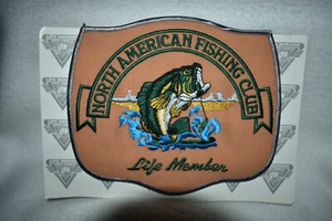 NORTH AMERICAN FISHING CLUB LIFE MEMBER PATCH 6" X 5 " NEW - Bild 1 von 2