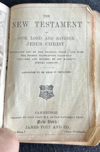 1910s New Testament Illustrated Pocket Bible Printed By John Clay 3.75”x2.75” - Bild 1 von 8