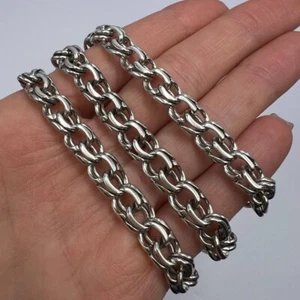 Collar de cadena masivo vintage de plata de ley 925 para mujer y hombre 69 gr - Imagen 1 de 8