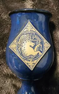 Vintage Deneen Pottery Wine Goblet 1986 Minnesota Renaissance Festival Unicorn - Picture 1 of 8