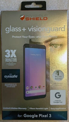 ZAGG InvisibleShield Tempered Glass+ VisionGuard for Google Pixel 3 - Clear NEW - Image 1 of 2