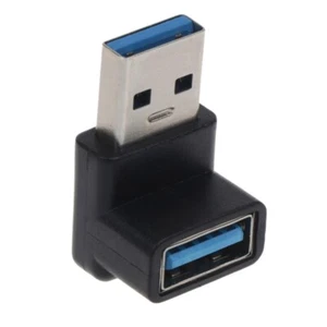 90 Degree Right Bend USB 3.0 A Male-to-Female Extension Connection Adapter 5Gbps - Picture 1 of 8