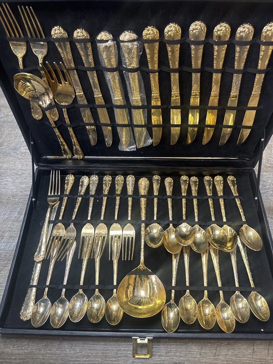 Wm. Rogers & Son Flatware-Set Antique US Silver-Plated Flatware