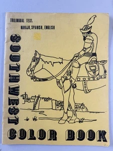 Vintage 1974 Southwest Coloring Book, Navajo, Spanish & English Translations - Bild 1 von 6