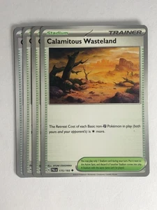 Pokemon TCG Paldea Evolved 4x Playset Calamaitous Wasteland 175/193 Near Mint - Picture 1 of 2