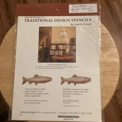 Liberty Design Co. Traditional Stencils  🐟  FISH BORDER  🐟 3” Wide - Image 1 of 4