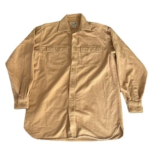 Herren L.L. Bean Medium Tall Cotton Heavy Yellow Button Shacket Shirt - Bild 1 von 6