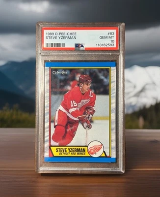 STEVE YZERMAN 1989 O-PEE-CHEE #83 RED WINGS HOF PSA 10 GEM MINT - Image 1 of 2