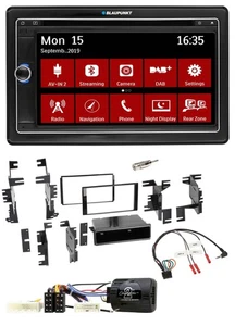 Blaupunkt Lenkrad DAB TMC 2DIN USB Bluetooth Navigation für Nissan Tida ab 2008 - Bild 1 von 11