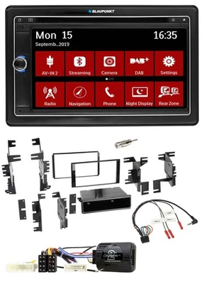 Blaupunkt Lenkrad DAB TMC 2DIN USB Bluetooth Navigation für Nissan Tida ab 2008 - Bild 1 von 4