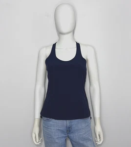 Athleta Yosemite Womens Tank Top XS Navy Racerback Lightweight Mesh Breathable - Picture 1 of 13