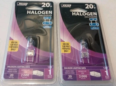 FEIT ELECTRIC Bombilla 20 Vatios 120 Voltios G8 Base 2000 Horas Lote de 2 Nuevas Foto 1 de 2