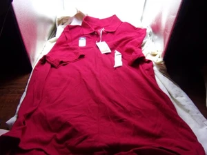 St Johns Bay Men's Polo Shirt Red Legacy Short Sleeve Size L LARGE-NWT - Picture 1 of 7