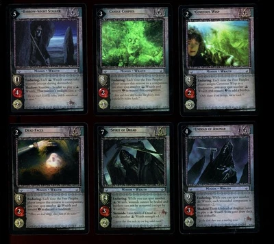 LOTR Lord of the Rings TCG 2006 The Wraith Collection 6 Card Foil Set 16R1-16R6 - Image 1 of 2