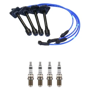 NGK 5mm Wire Set 4 Bosch Platinum Spark Plug Kit For Camry Celica MR2 2.2 L4 - Picture 1 of 1