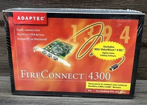 Adaptec FireConnect 4300 PCI Firewire/1394 Adapter Card for PC or MAC - Picture 1 of 3