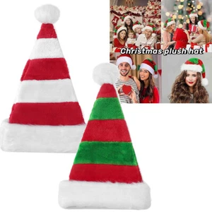 Santa Hat for Adults Christmas Party Hat Xmas Holiday Plush Santa Claus Hat - Picture 1 of 21