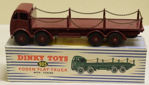 DINKY 905 FODEN FLAT TRUCK W/ CHAINS, NEAR-MINT MODEL W/ EXCELLENT BOX! - Picture 1 of 11