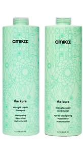 Amika The Kure Strength Repair Shampoo e Balsamo 33,8 oz Duo - Foto 1 di 2