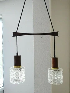 50er Jahre Pendellampe Deckenlampe - Danish Design - teak mid century modern - Picture 1 of 10