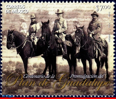 2817 CENTAVO MÉXICO 2013. PLAN DE PROMULGACIÓN DE GUADALUPE, CABALLO, MNH Foto 1 de 2