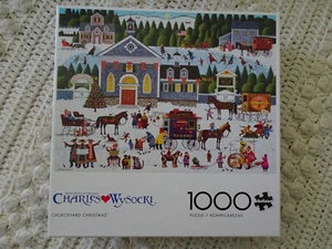 Charles Wysocki CHURCHYARD CHRISTMAS 1000 Puzzle Buffalo New - Picture 1 of 2
