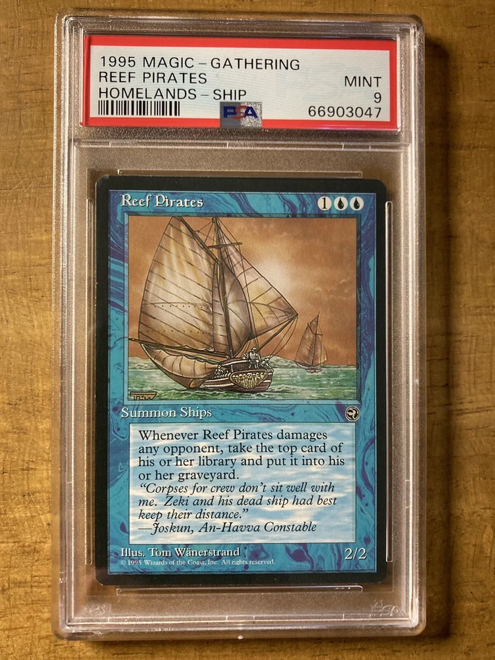 MTG ✨REEF PIRATES ✨Homelands PSA 9 MINT 1995 MTG T. Wänerstrand Artwork Pop 1 ! - Image 1 of 2