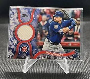 2018 Topps Holiday Kyle Schwarber #R-KS Relic Chicago Cubs - Picture 1 of 2